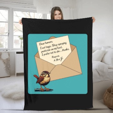 Discover Cute Little Angry Bird Design Fleece Blankets