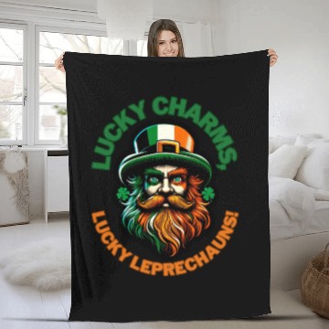 Discover Lucky charms, lucky leprechauns Fleece Blankets