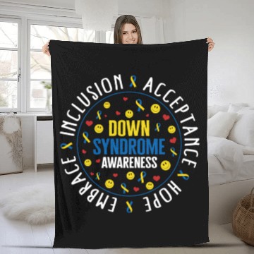 Discover Down Syndrome Awareness Fleece Blankets, Embrace Inclusion