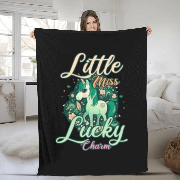 Discover Irish Unicorn St Patricks Little Lucky Fleece Blankets