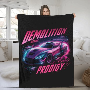 Discover Demo Derby Demolition Derby Demolition Derby Lover Fleece Blankets