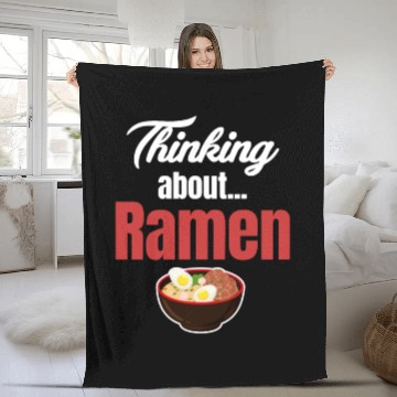 Discover Thinking About Ramen Hot Bowl Asian Japanese Fleece Blankets