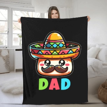 Discover Cinco De Mayo Dad Fleece Blankets