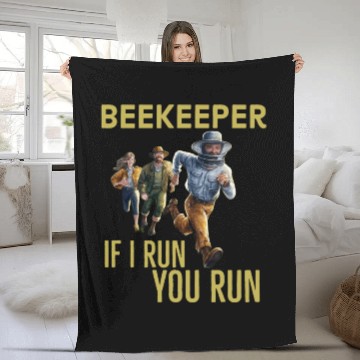 Discover Cool Beekeeper If I run You run design for beekeep Fleece Blankets