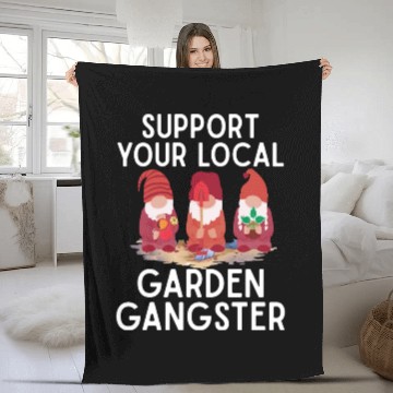 Discover Support your local Garden Gangster Gnome Fleece Blankets