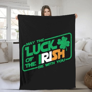 Discover MAY THE LUCK OF THE IRISH BE WITH YOU Fleece Blankets