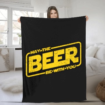 Discover MAY THE BEER BE WITH YOU Fleece Blankets