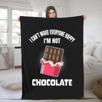 Discover Funny Chocolate Lover Foodie Quote Humor Fleece Blankets