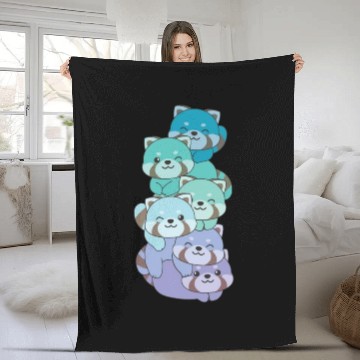 Discover Neptunic Flag Pride Lgbtq Cute RedPanda Pile Fleece Blankets