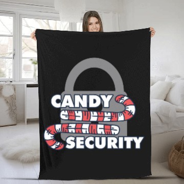 Discover Candy Security Mom Dad Matching Birthday Costume Fleece Blankets