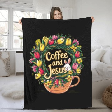 Discover Resurrection Sunday, Easter worship Fleece Blankets