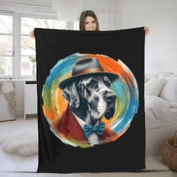 Discover Great Dane Cartoon Fleece Blankets