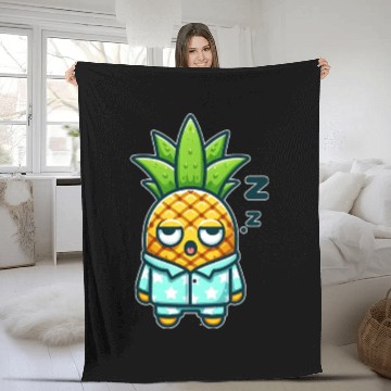Discover Pineapple Bedtime Fleece Blankets