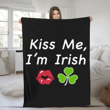 Discover St Patricks Kiss Me I'm Irish Trendy Baby Fleece Blankets, Y2k