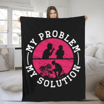 Discover Monster Lover My Problem My Pictogram Mom Dad Fleece Blankets
