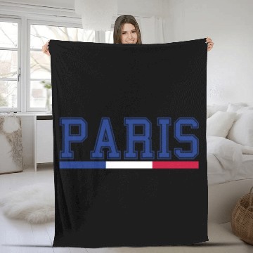 Discover Elegant Paris Typography Fleece Blankets