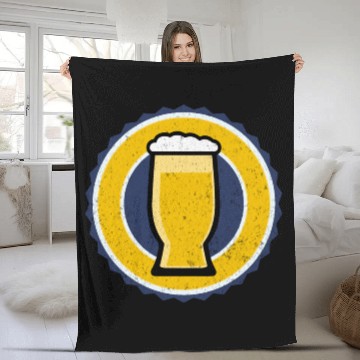 Discover Beer Logo Fleece Blankets