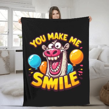 Discover Joyful Donkey A Smile Inducing Design Fleece Blankets