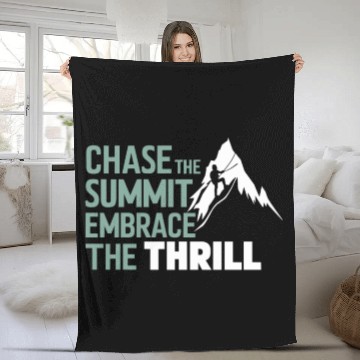 Discover Rock Climbing outdoor adventure Bouldering Fleece Blankets