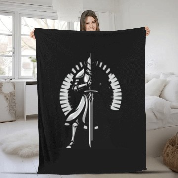 Discover Choose Peaceful Battle | Serene Warrior Design Fleece Blankets