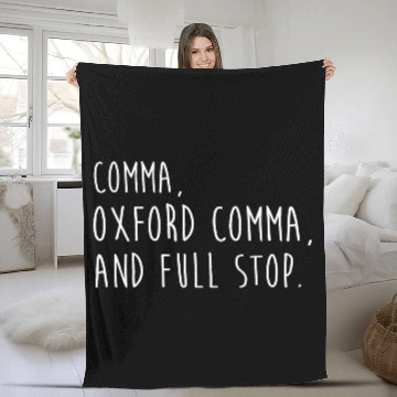 Discover Comm Oxford comma For grammar students & teachers Fleece Blankets