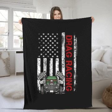 Discover Cool Drag Racing Design For Men Women Drag Race Fleece Blankets