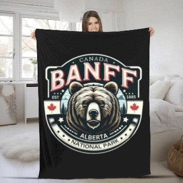 Discover Banff National Park, Alberta Canada grizzly bears Fleece Blankets