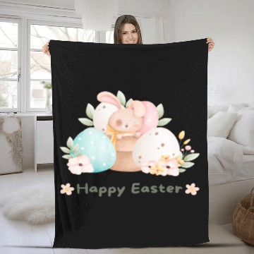 Discover happy Easter Fleece Blankets