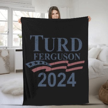 Discover TURD FERGUSON for President 2024 RETRO Fleece Blankets