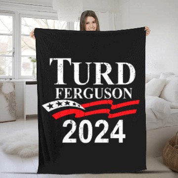 Discover TURD FERGUSON for President 2024 retro Fleece Blankets