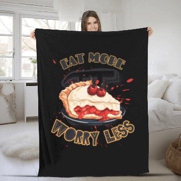 Discover pi day eat more worry less happy pi day lover Fleece Blankets