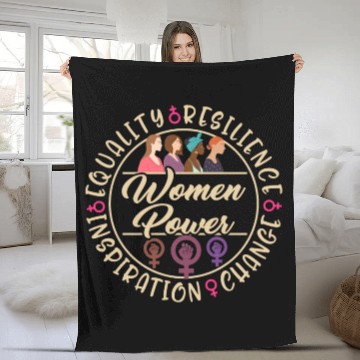 Discover International Women's Day Fleece Blankets, Women Power