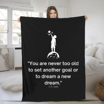 Discover Motivational Quote - C. S. Lewis British writer Fleece Blankets