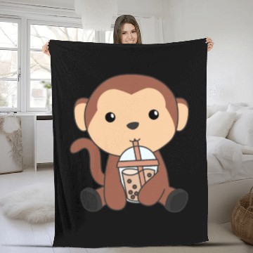 Discover Unicorn Bubble Tea Unicorns Cute Animals Girls Fleece Blankets