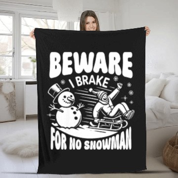 Discover Sledding Snow Sled Winter Sport Winter Outdood Fleece Blankets