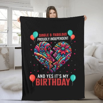 Discover Single Awareness Fleece Blankets, Proudly Independent Yes