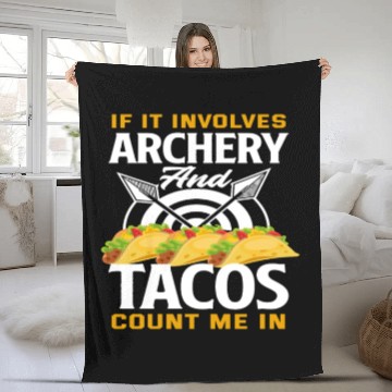 Discover Archery Tacos Fleece Blankets