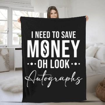 Discover Save Money Autographs Collector Fun Fleece Blankets
