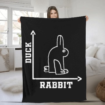 Discover Wittgensteins Rabbit Duck Illusion Fleece Blankets