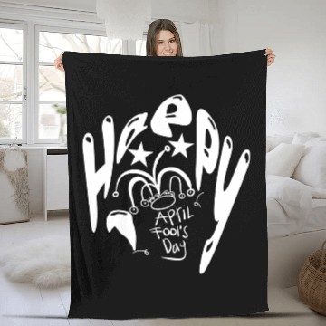 Discover April Fools Day Jester Fleece Blankets
