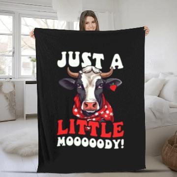 Discover Cow Farmer Little Mooooody Fleece Blankets