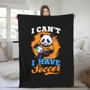 Discover Soccer Coach I Can't I Have Soccer Fleece Blankets