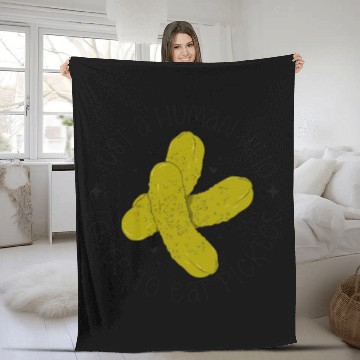 Discover Funny Cute Pickle for Pickle Lover Gift ideas Fleece Blankets