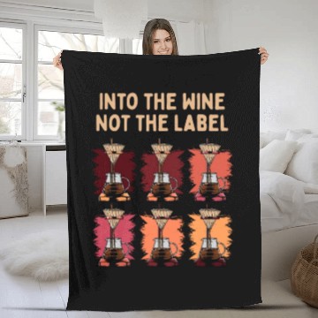 Discover Funny Wine Lover Drinking Champagne Fleece Blankets