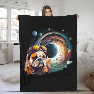 Discover Dog Dad and Proud Fleece Blankets