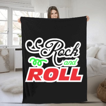 Discover Rock and Roll design for music lovers Fleece Blankets