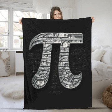 Discover Pi Day Nerd Geek Love Math Pi Symbol Kids Men Fleece Blankets