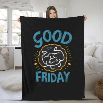 Discover Good Friday Brings peaceful World. Fleece Blankets