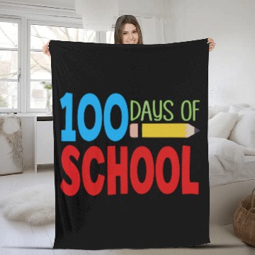 Discover 100 Days of School Fleece Blankets