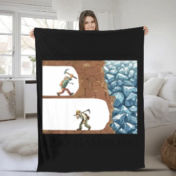 Discover Funny Keep Gambling inspirational Meme Sarcastic Fleece Blankets